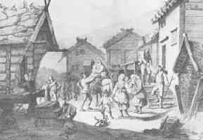 Emigrants saying farewell